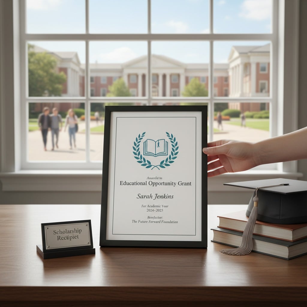 Educational Opportunity Grant with graduation cap